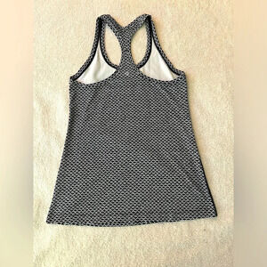 Lululemon Athletica cool razorback tank. Soft NULU material, black and white.